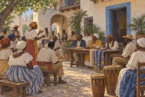 Interpretive illustration: The licensed gathering