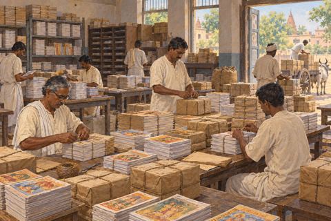 Interpretive illustration: A mailroom public