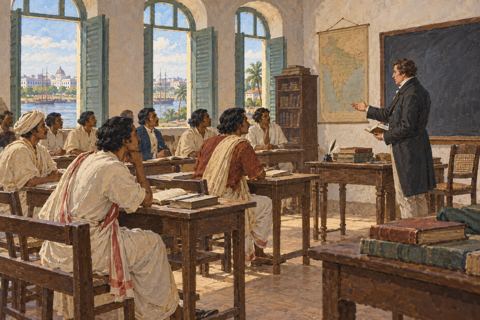 Interpretive illustration: The college classroom