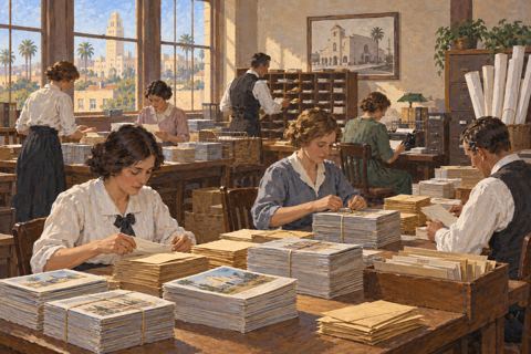 Interpretive illustration: Magazine-supported building
