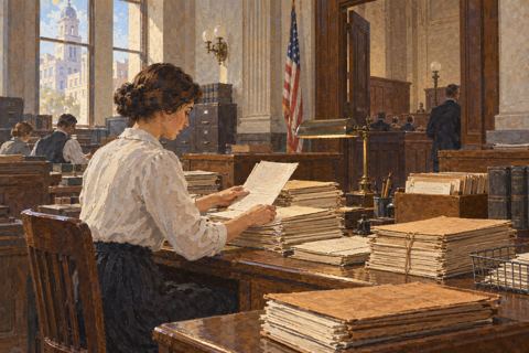 Interpretive illustration: Proceedings recorded