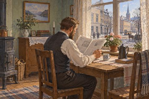 Interpretive illustration: An overseas reader