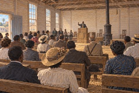 Interpretive illustration: A modest pulpit