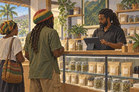 Interpretive illustration: Commercial cannabis