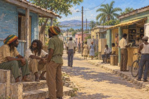 Interpretive illustration: West Kingston streets