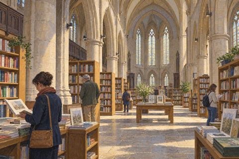 Interpretive illustration: A church as a bookshop