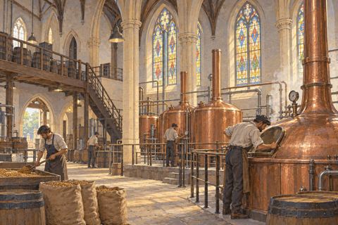 Interpretive illustration: A church as a brewery